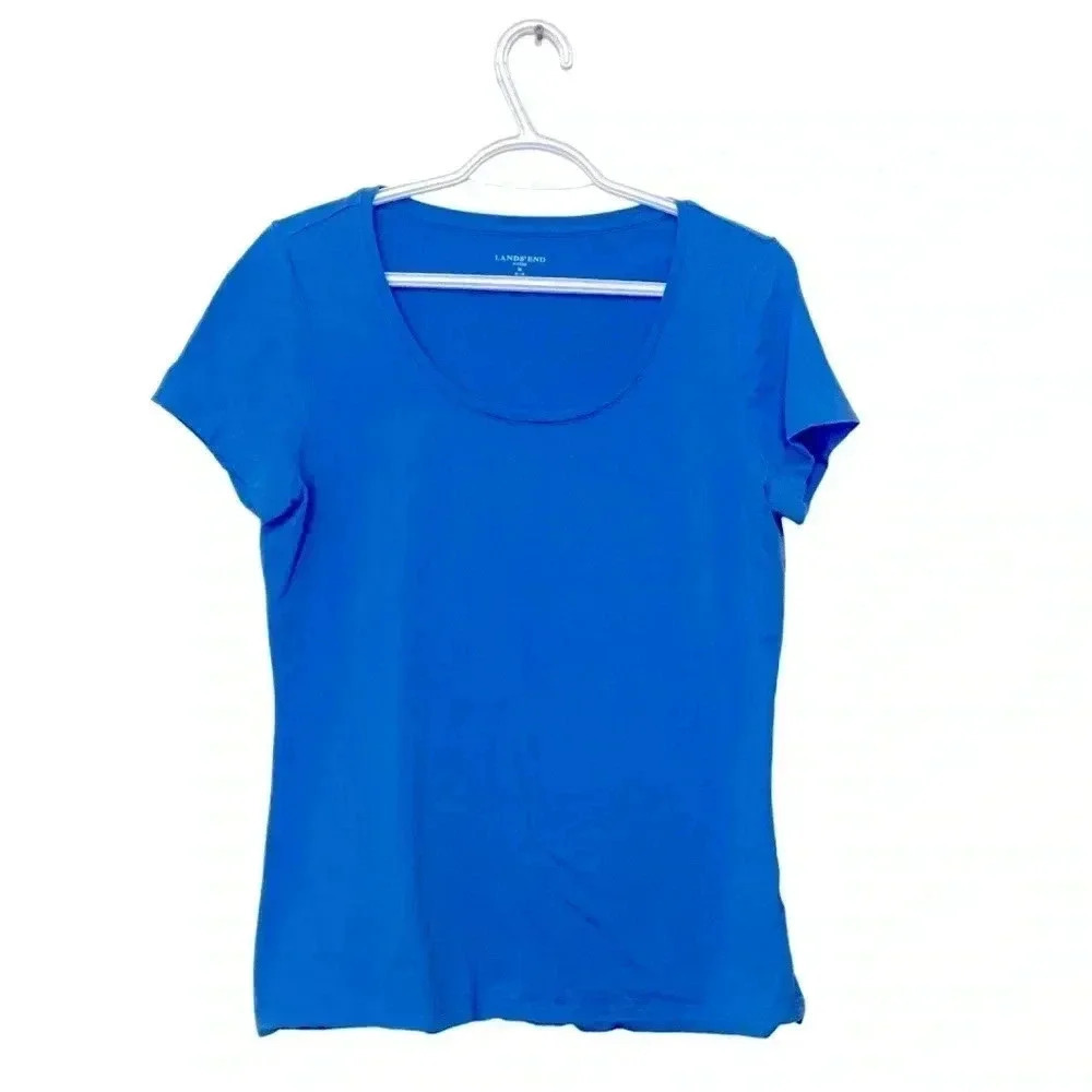 Lands’ End scoop neck, short sleeve, fitted T-shirt